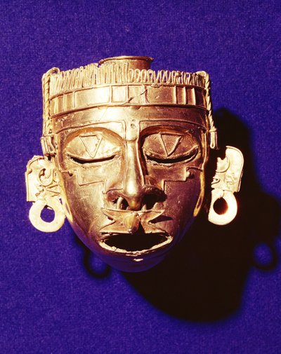 Mask of the god Xipe Totec, from Tomb 7, Monte Alban by Mixtec